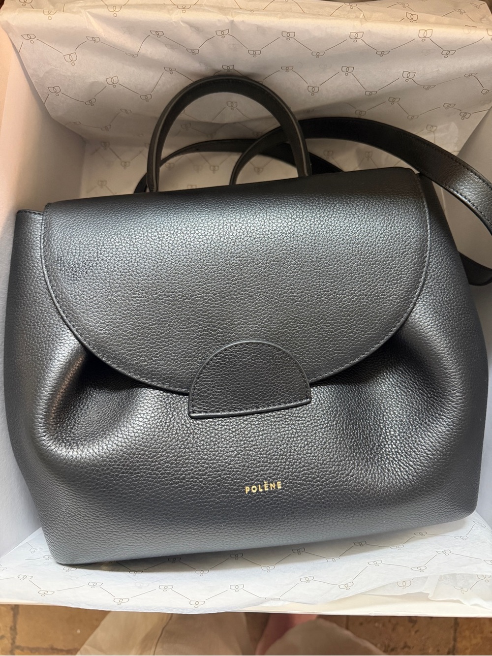 Black Leather Shoulder Bag